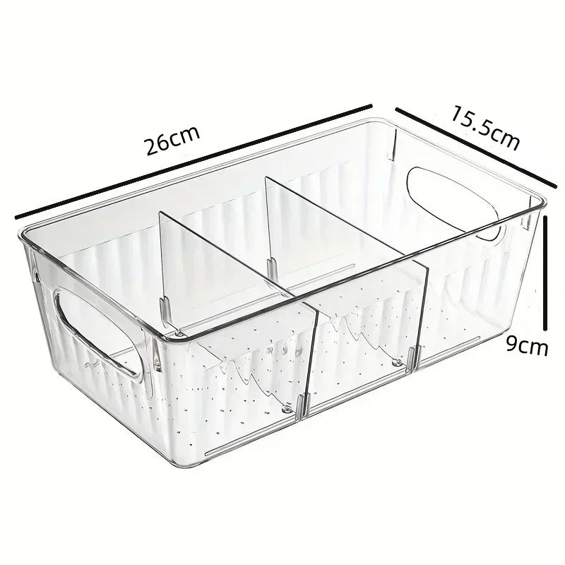 BPA Free Refrigerator Organizer Bin Clear Plastic