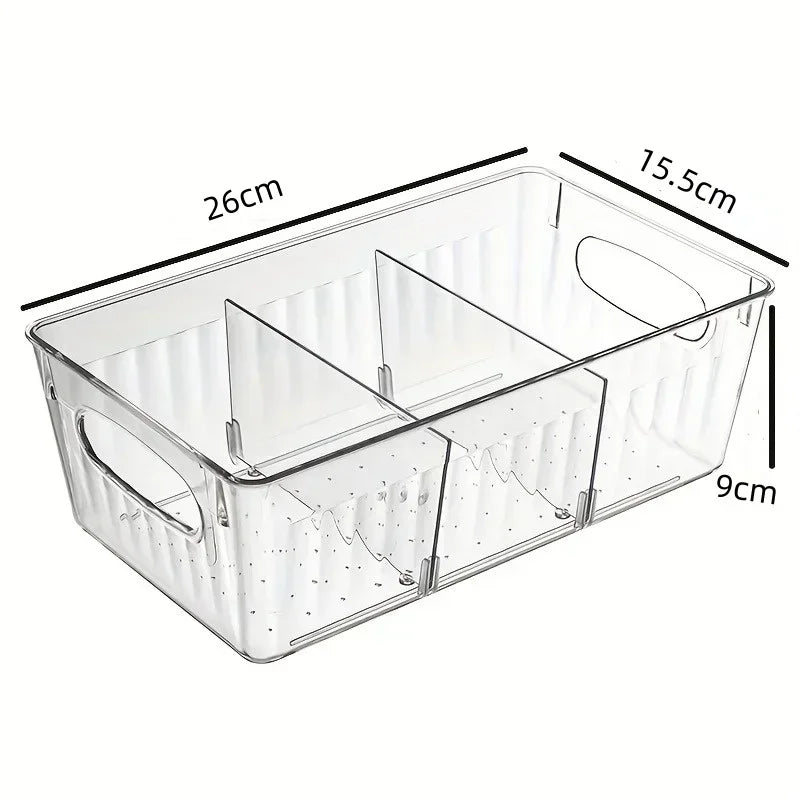 BPA Free Refrigerator Organizer Bin Clear Plastic